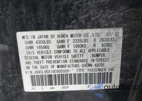 JH4CL96818C005058
